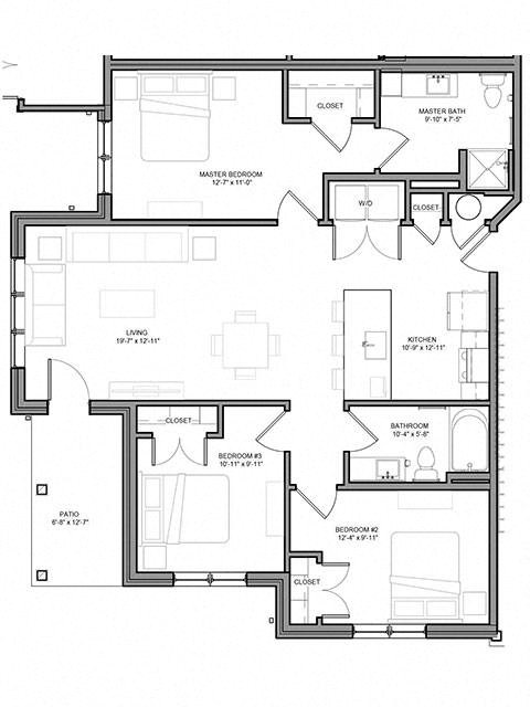 Preserve at Highland Ridge_3 Bedroom Floor Plan